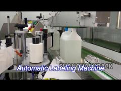 npack plc control automatic two sides labeling machine for round and square plastic bottles