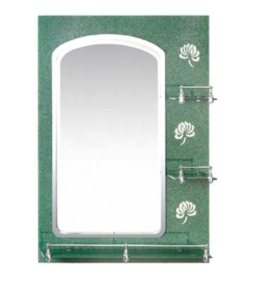 China Double Layers Bathroom Mirror With Glass Design Shelf Professional Makeup Mirror 80*60/70*50cm Best Selling for sale