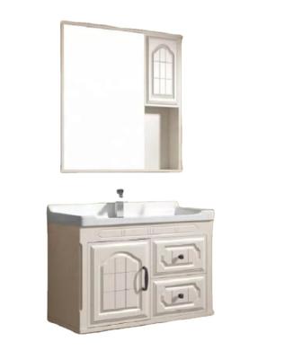 China Modern Wall Mounted PVC Bathroom Vanity Cabinet Mirror Cabinet Vanity With Sink Other Bathroom Furniture for sale