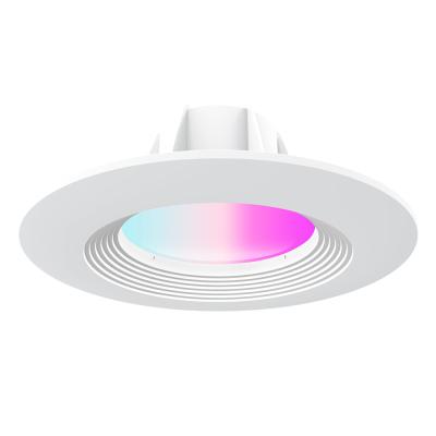 China Ceiling Light Smart Downlight RGB Recessed Downlight RGBCW 6inch Smart LED Downlight Ceiling Lamp Work with Tuya Google Alexa for sale