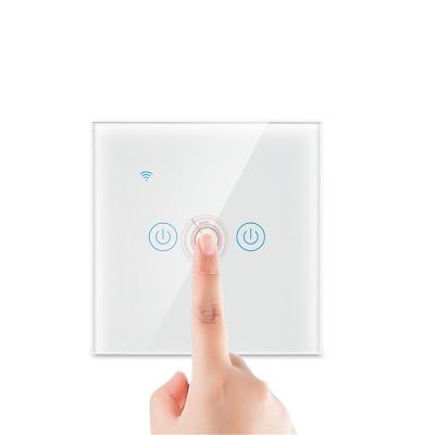 China Touch Switch No Neutral 2 Strip Wall Switch Wireless Smart Lamp Switch Neutral Touch Panel UK EU EU Home No Neutral for sale