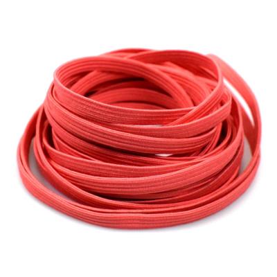 China Flat Round No Need To Retie Laces For Sneaker 7mm*75cm Elastic Polyester Shoe Laces for sale