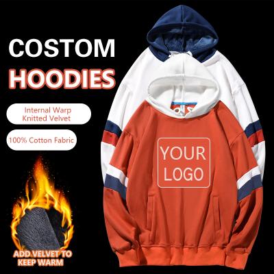 China Anti-wrinkle customized custom logo fleece hoodies unisex pullover men's pullover men's sweatshirt OEM cotton winter streetwear men for sale