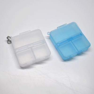 China Promotion Gift Plastic 4 Compartment Organizer Pill Case Storage Box for sale