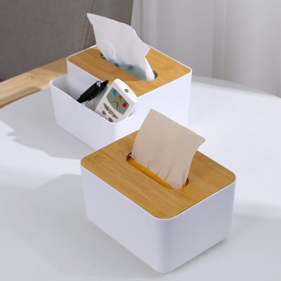 China Multifunctional bamboo box paper box traditional chinese cover controller plastic remote storage box for sale