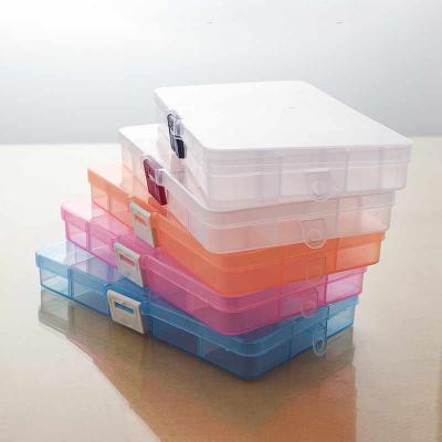 China Small grid size15 transparent plastic jewelry box viable storage box for sale