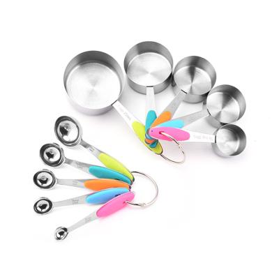 China Stainless Steel Stainless Steel Doser Suit Measuring Cup 10 Pcs Set for sale