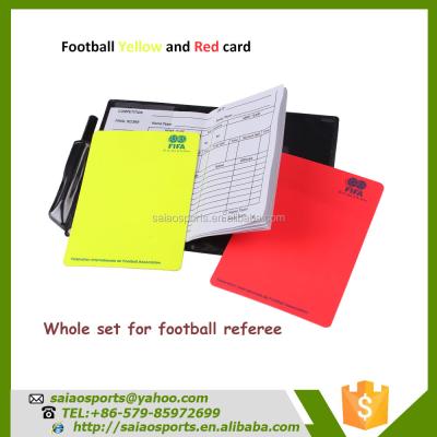 China Yellow And Red PU Soccer Referee Bundle Cards , Soccer Affiliate Accessory And Product for sale