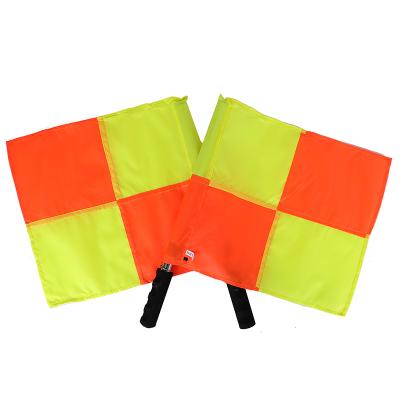 China Stainless steel /water proof fabric/Football Linesman flag foam handle,soccer linesman flag,soccer signal flag for sale