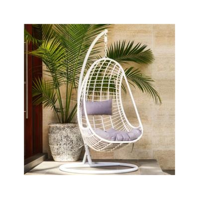 China Contemporary Indoor Outdoor Swinging Chair Rattan Basket Swing Chair Well Priced Swing Egg Chair for sale