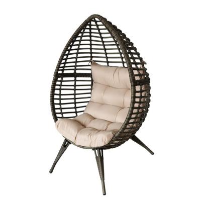 China New Modern Style 1 Seater Swing Chair With Cushion Egg Garden Swing Chair Swinging Outdoor Chairs for sale