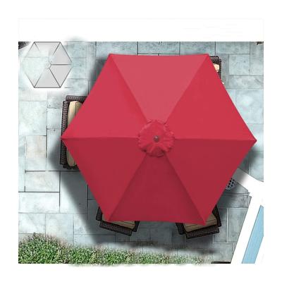 China Eco-freindly 6 Pcs Ribs Umbrellas Garden Patio Umbrellas and Bases Parasol Umbrellas Without Tilt for sale