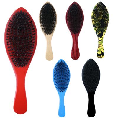 China MJ Custom Boar Bristle 360 ​​Curve Wave Brush Low MOQ 100% Bendable Hair Brush Afro For Men for sale