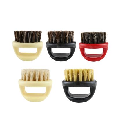 China Duct MJ Beard Brush Soft Straightens Beard Grooming Men and Beard Grooming Ring Holder Neck Brush Barbershop for sale