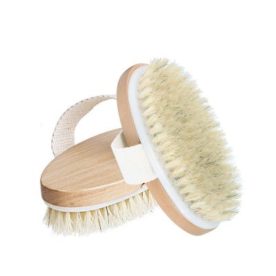 China All Lables Natural Private Body Bristle Brushes Soft Natural Wooden Shower Brush Boar Stiffen Wholesale High Quality Bamboo Wool Bath Brush for sale