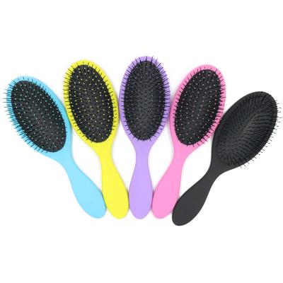 China Luxury 5 Colors Salon Care Women Detangle Hair Brush Salon Hairstyles Comb Wet Dry Bristle Scrape Massage Brushes for sale