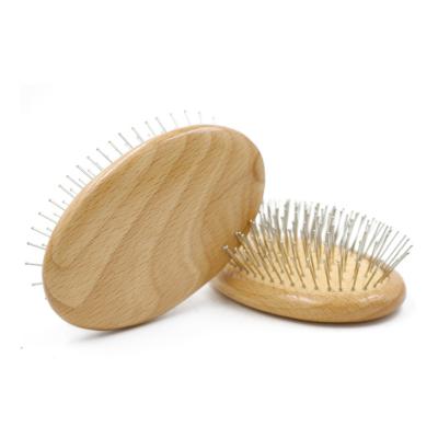 China Home/Salon Factory High Quality Hot Selling Hair Massage Comb Custom Steel Wood Brush for sale