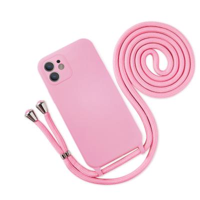 China Lanyard Necklace Fashion Handodo Anti-fall Phone Case For iPhone 11 12 13 Pro Max Soft Silicone Cover funda for sale