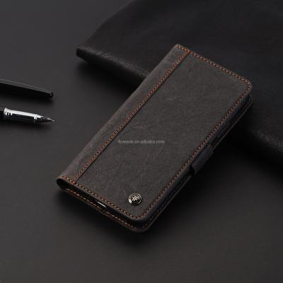 China Luxury Eco-friendly Flip Wallet Genuine Cow Leather Phone Case For iPhone XS Max 8 7 6 Plus for sale