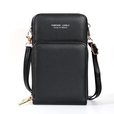 China 100% Eco-friendly Hot Selling Women's Cell Phone Bag Touch Screen Phone Case Ladies Phone Bag High Quality PU Cross - Body for sale