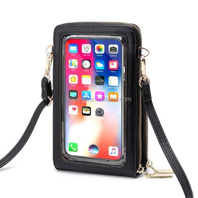 China 100% Eco-friendly Hot Sale Women's Cell Phone Bag Touch Screen Phone Case Ladies Phone Bag for sale