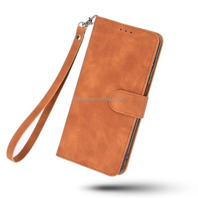 China Crazy Horse Flip Wallet Case For Sharp Aquos 4 plus luxury design matte genuine leather sense with stand card slots for sale