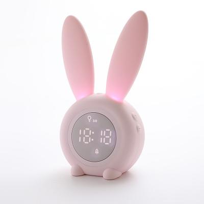 China Hot Selling Novelty Fashion Touch Control Rechargeable Clock and Sleep Timer Children Sleep Trainer with Night Light for sale