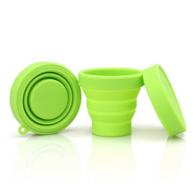 China Viable Eco-Friendly Silicone Collapsible Reusable Collapsible Coffee Cups Drinking Collapsible Cup for sale