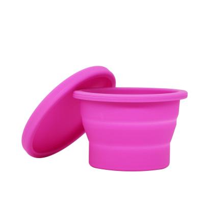 China Durable Heat Resistance Collapsible Suction Drinking Coffee Collapsible Collapsible Silicone Drinks Cup for sale