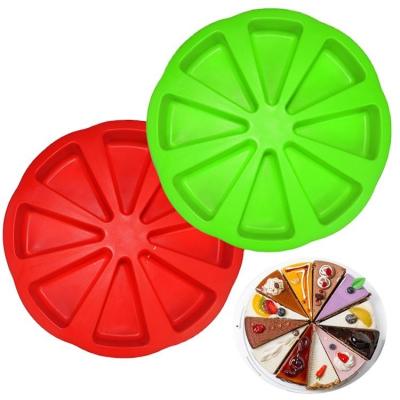 China Viable Pasteleria 8 Cavity Silicone Food Grade Round Cake Pan Scone Baking Tools And Supplies Cake Mold for sale