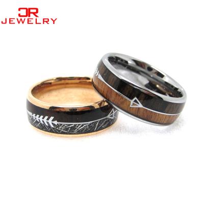 China Chinese Romantic Suppliers Tungsten Carbide Wood Tungsten Ring for sale