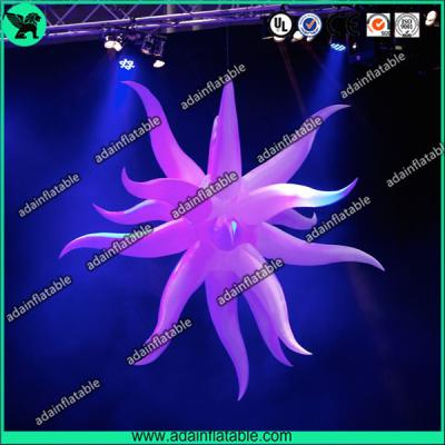 China Beautiful Club White Event Decoration Inflatable Hanging LED Lighting Star 1.5M for sale