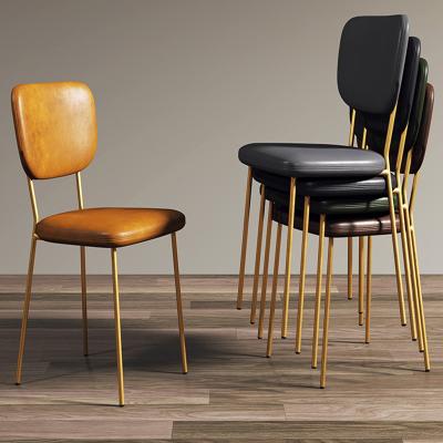 China Free Sample Cafe Bistro Furniture Modern Minimalist Style Design Interior Metal Frame Dining Chair for sale