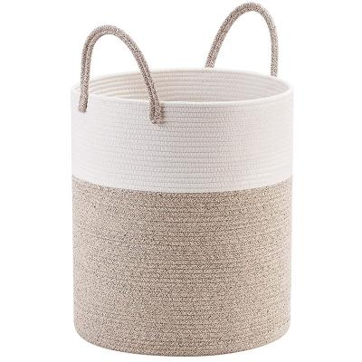 China Eco - Friendly Durable Private Label Woven Dirty Clothes Folding Laundry Basket With Handle for sale