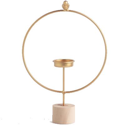 China Wholesale Minimalist Metal Chinese Decorative Gold Candle Holder Tealight Lantern Home Wire Candle Holder Wedding for sale