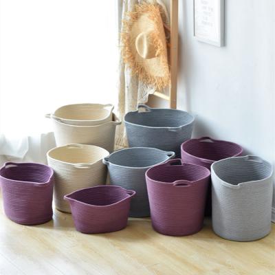 China China factory modern price baby basket cotton rope basket cheap laundry baskets for storage for sale