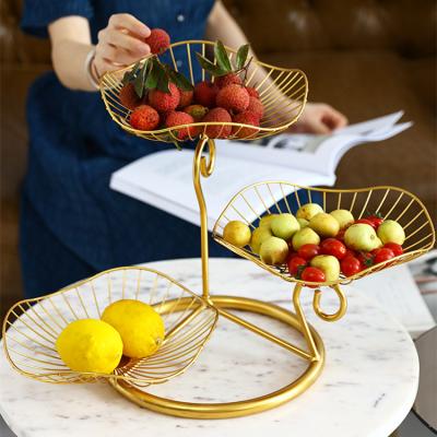 China OSBORN Light Sustainable Luxury Multilayer Ceramic Fruit Dish Tray Dry Fruit Serving Tray for sale