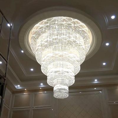 China French Modern Style Lobby Hotel Crystal Chandelier Empire Chandelier Brazil Crystal Chandelier for sale