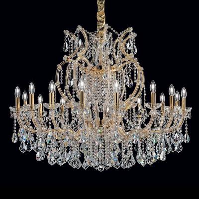 China Maria Theresa Modern Custom Hotel Project Chandelier Gold Large Luxury Crystal Chandeliers for sale