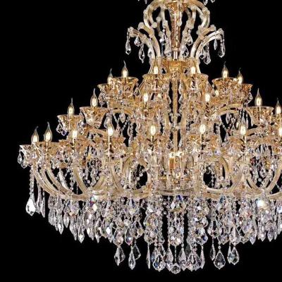 China Large Modern Crystal Chandelier Maria Theresa Lamp Luxury Hotel Lighting Fixture Chandelier for sale