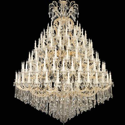 China Factory Direct Modern High Quality European Gold Large Maria Theresa Traditional Crystal Chandelier For Hotel Project for sale