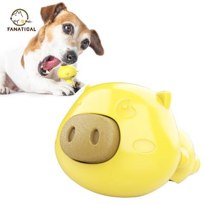 China Viable Teeth Cleaning Squeaky Pig-Shaped Pet Chew Ball Rubber Chew Toy Rubber Dog Chew Stick Toy Chewing Dog Ball Indestructible to for sale