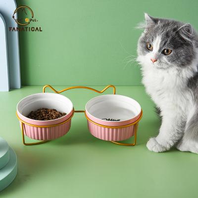 China Automatic Pet Feeder Ceramic Pet Bowls And Feeders Dogs Pet Feeding Ceramic Round Bowls Eco - Friendly for sale