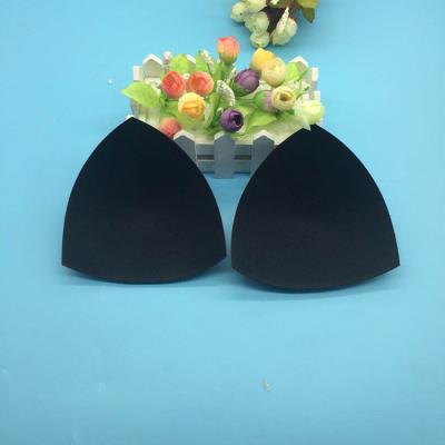 China Wholesale Removable Women's Cloth Accessories Bright Black Triangle Bra Cup Bra Insert for sale