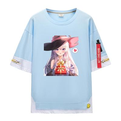 China Yuan Ilena Same Style Student Peripheral Secondary Summer Viable Witch's Journey Anime T-shirt Pure Cotton Two Pieces Short Sleeve for sale