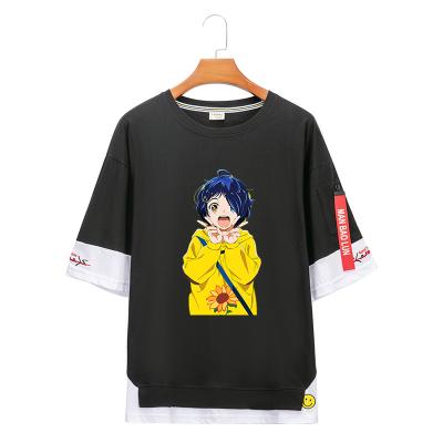 China Viable Same Style As Big Family T-shirt Love Eggs T Shirt Anime Loose Cotton Short Sleeves Peripheral Male Female Leisure for sale