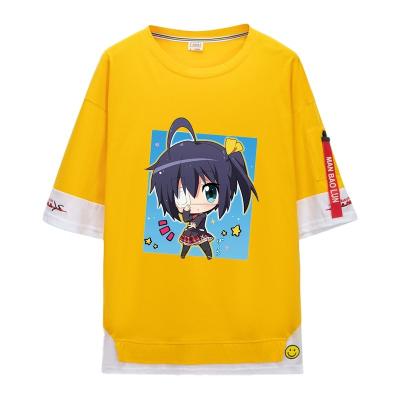 China Viable Chuunibyou Demo Koi Ga Shitai Peripheral Takanashi Rikka Anime T-shirt Student Two Pieces Leisure Cotton Short Sleeve T for sale