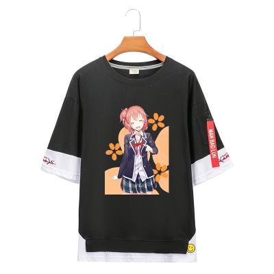 China Viable my youth Eberouge really has a problem. Surrounding Pure Cotton Has Ribbon Short Sleeve Two-Dimensional Animation T Shirt for sale