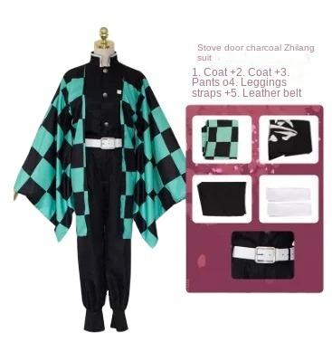 China Over 3 Years Full Set Aidouty Kimetsu No Stove Door Tanjirou Bean Kimono Anime Game Costume Yaiba Cos Children for sale