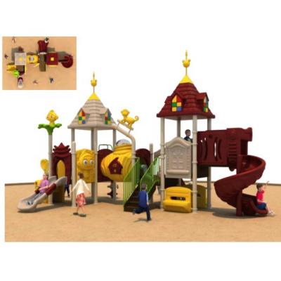 China Plastic Colorful Castle Theme Park Kid Slide Outdoor Playground for sale